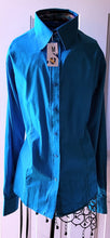 Faux Button Up Shirt with Full length Hidden Zipper by RHC