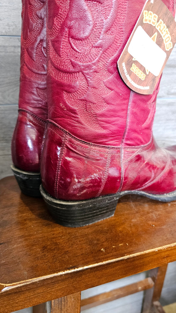 ? Genuine EEL SKIN El Centenario Western Boots | Men\'s 10.5 | Cherry Eel Women main image 2