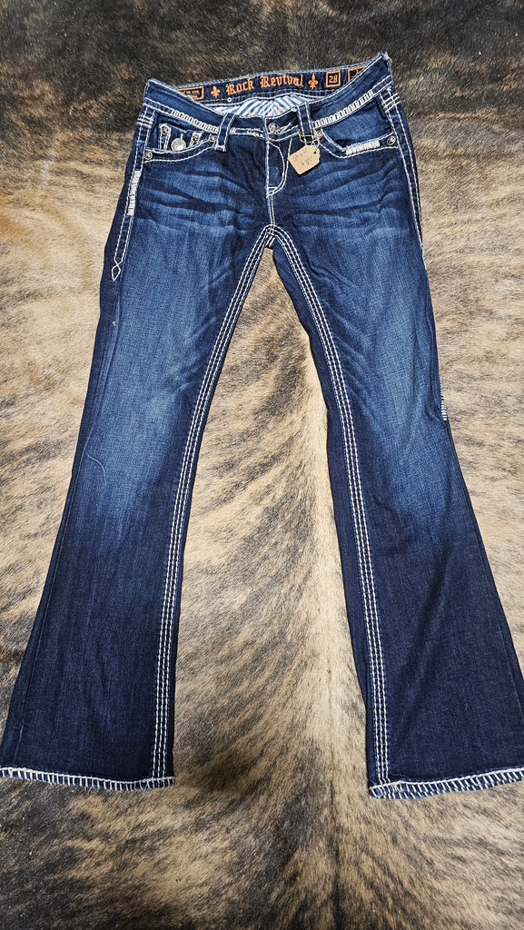 R Rock Revival Jeans size 28 x 31 Flare , EUC – Rock & Rail
