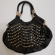 Black Faux leather Handbag Blinged