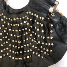 Black Faux leather Handbag Blinged