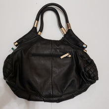 Black Faux leather Handbag Blinged
