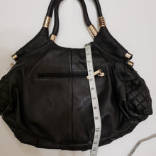 Black Faux leather Handbag Blinged