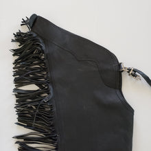 1== Large Youth Valencia Black Smooth Leather Chaps