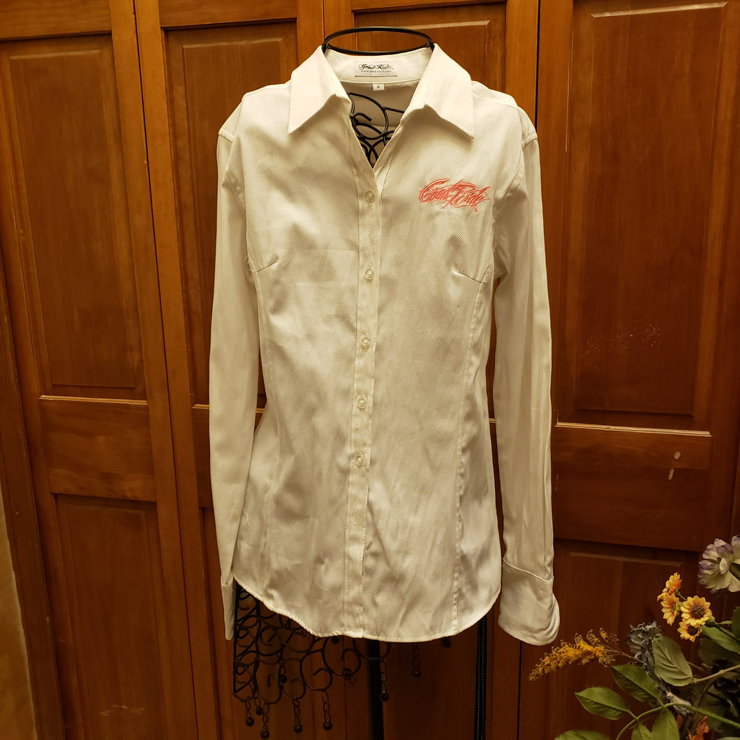 Good Ride M White Shirt Hot Pink Logo