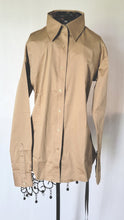 Faux Button Up Shirt with Full length Hidden Zipper by RHC