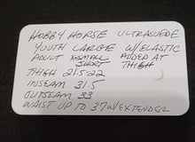 1 == Adult XSmall Hobby Horse Black Ultrasuede Chaps