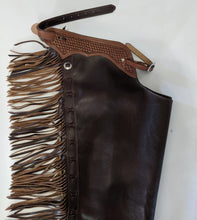 K Bar J  Chocolate w/Copper Undertones Chocolate Yoke Cowhorse Ranch Riding Chaps