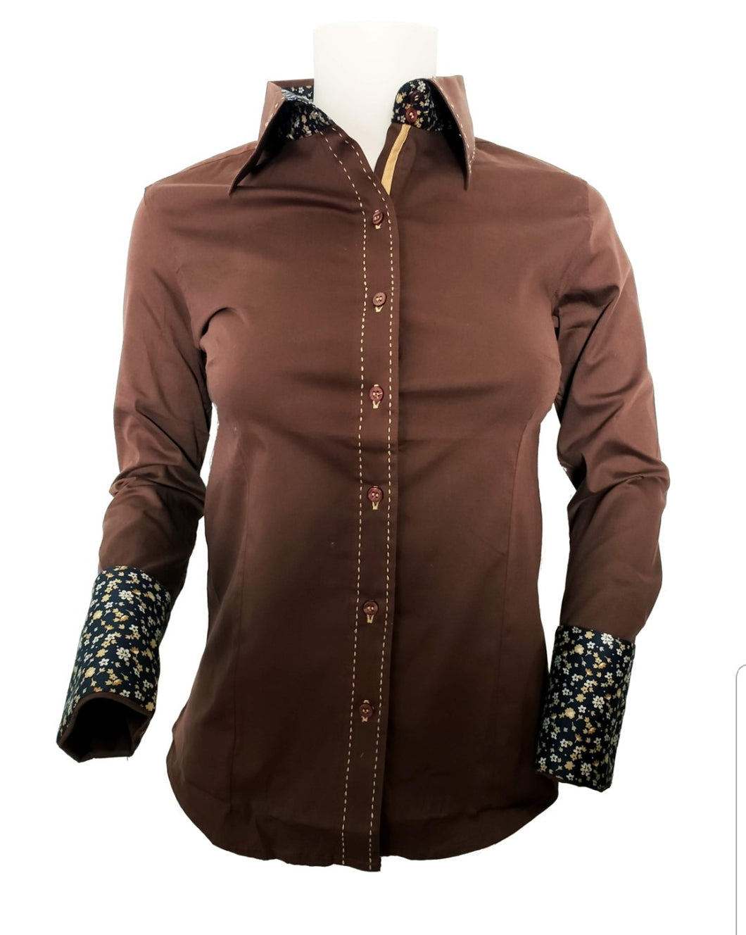$29 SALE COCOA CONTRAST SHIRT