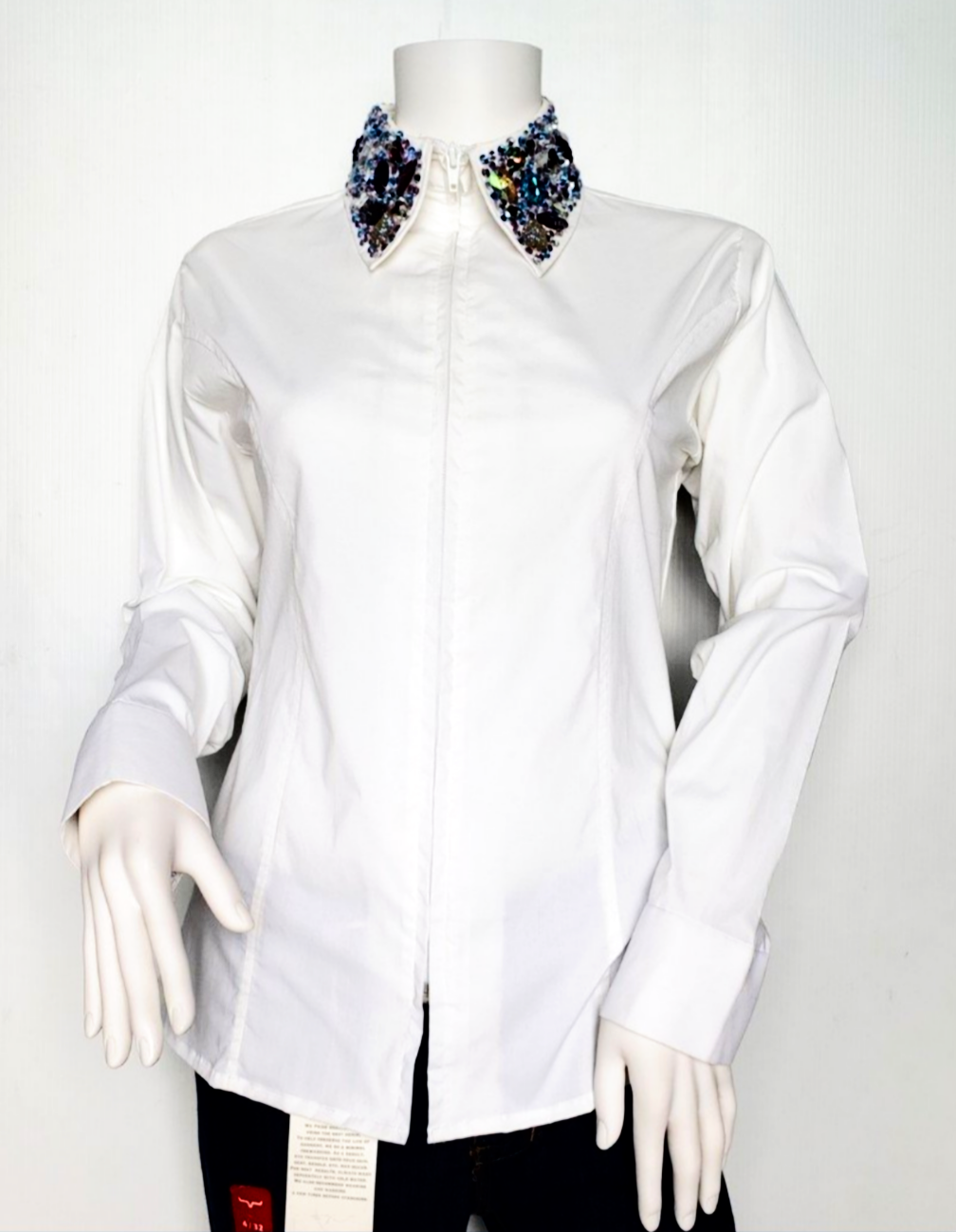Clearance!!! $69 Show Shirts Bling Collar White