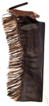 K Bar J  Chocolate w/Copper Undertones Chocolate Yoke Cowhorse Ranch Riding Chaps
