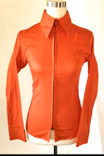 ZIP UP SHOW SHIRTS XS-4X Ladies Solid Colors