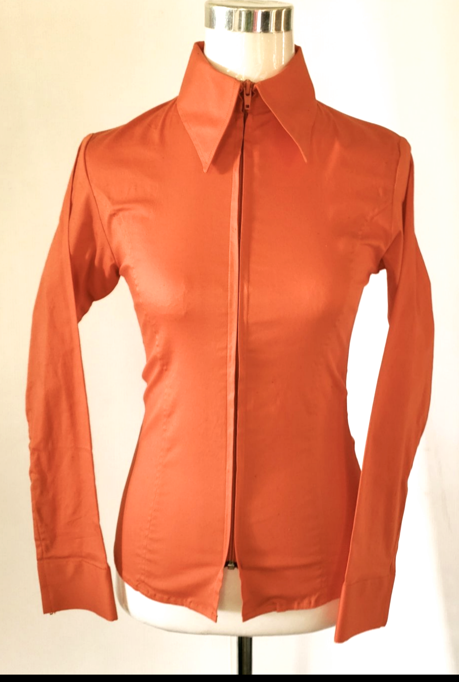 ZIP UP SHOW SHIRTS XS-4X Ladies Solid Colors