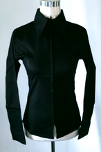ZIP UP SHOW SHIRTS XS-4X Ladies Solid Colors