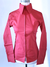 ZIP UP SHOW SHIRTS XS-4X Ladies Solid Colors