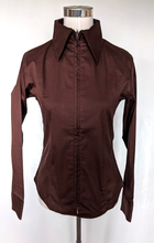 ZIP UP SHOW SHIRTS XS-4X Ladies Solid Colors