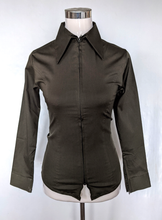 ZIP UP SHOW SHIRTS XS-4X Ladies Solid Colors