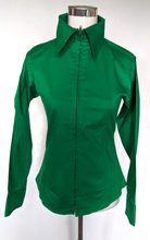 ZIP UP SHOW SHIRTS XS-4X Ladies Solid Colors
