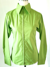 ZIP UP SHOW SHIRTS XS-4X Ladies Solid Colors