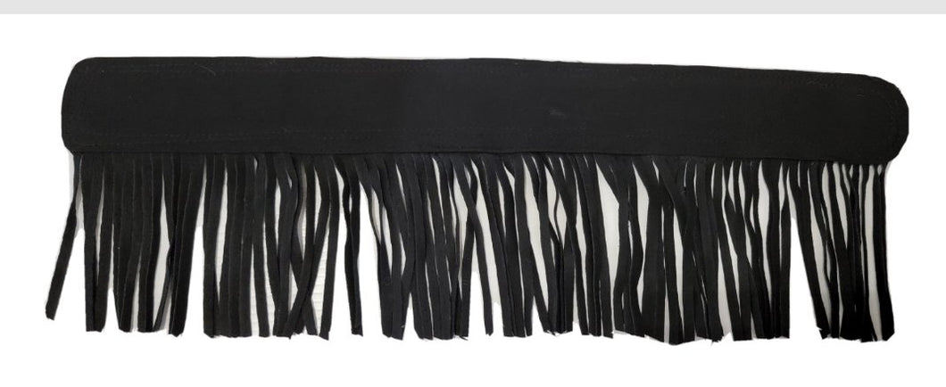 FANNY FRINGE Back Panels Ultrasuede, Black 10.5