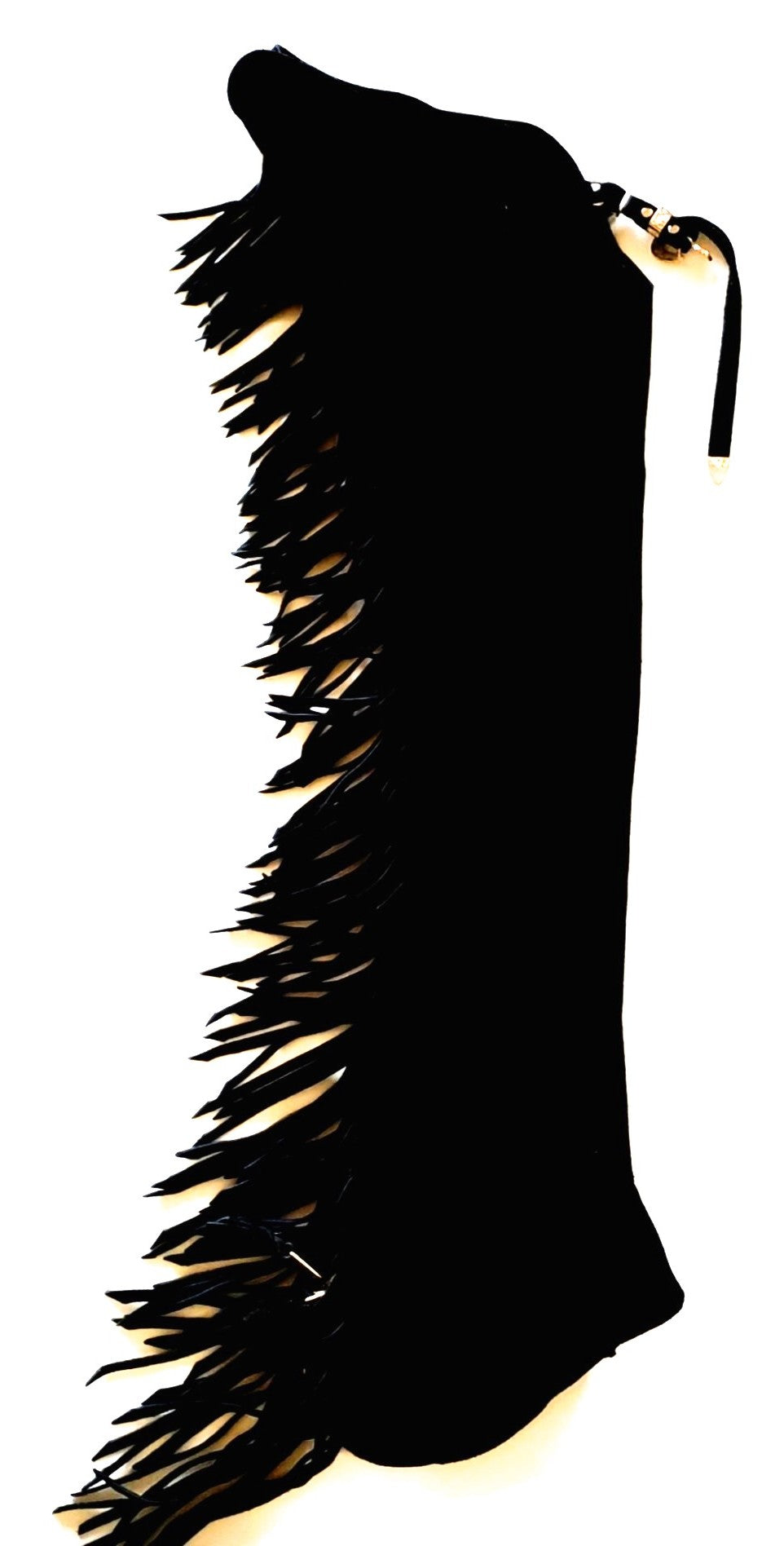 Medium Adult Hobby Horse Black Suede Chaps like new perfect