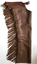 K Bar J  Cowhorse Ranch Riding Chaps Brandy with chocolate yoke
