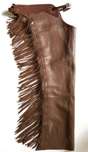 K Bar J  Cowhorse Ranch Riding Chaps Brandy with chocolate yoke