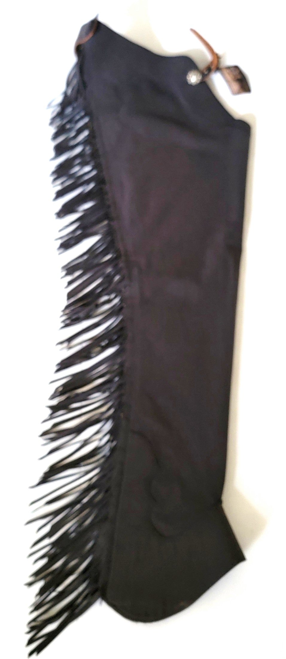 R Adult Medium Berry Fit Charcoal Ultrasuede Chaps