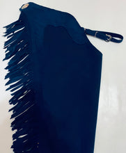 1 == Adult XS / Small Longs Navy Ultrasuede Chaps