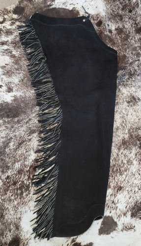 Adult Small long Suede Black Chaps