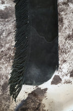 Black Suede Adult Medium Long Chaps