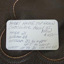 R Hobby Horse Chocolate Top Grain Adult XS XSMALL Long Chaps NEW