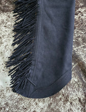 Adult Small Long Black Ultrasuede Chaps