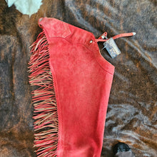 Red Top Grain Chaps Adult Small