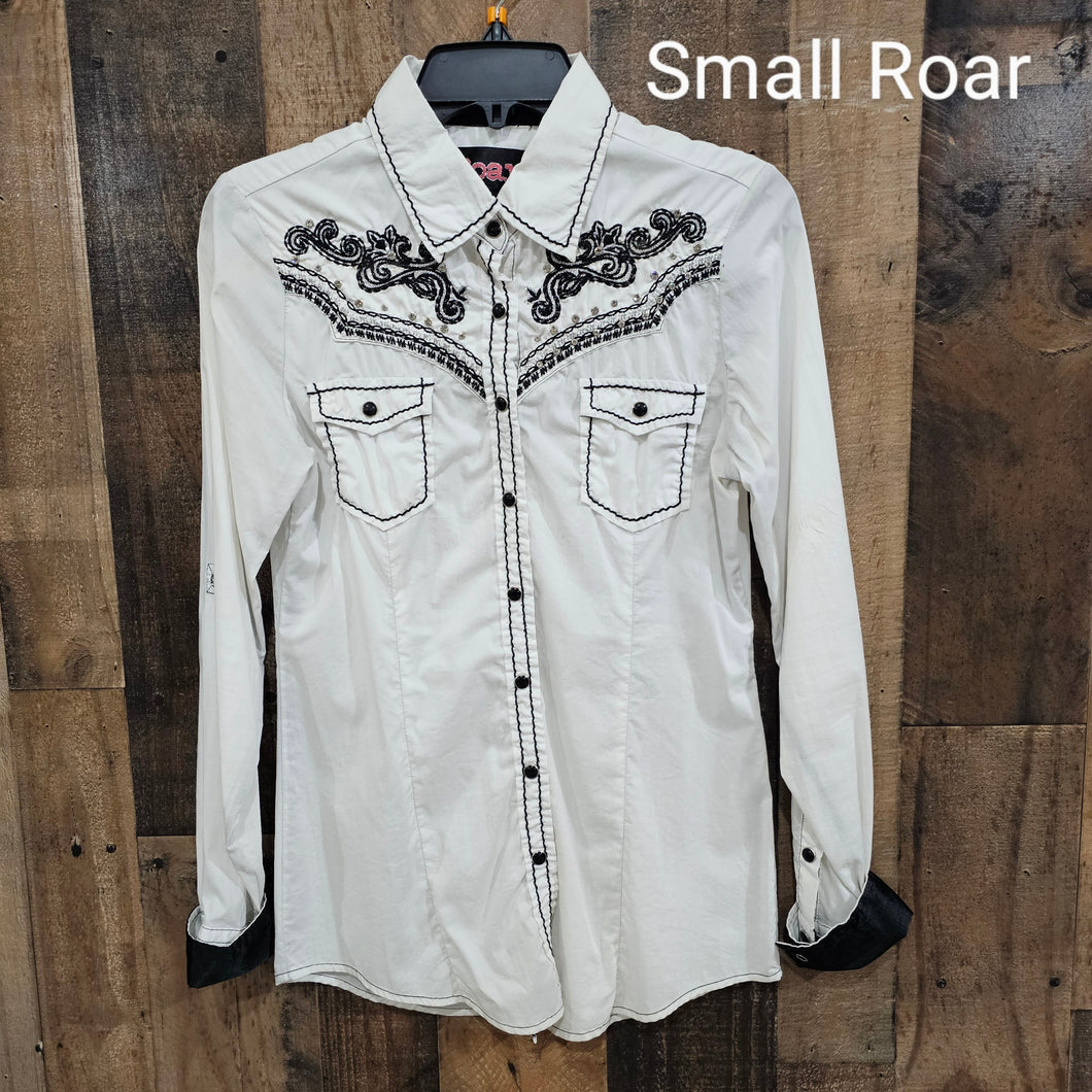 Roar White Womens Shirt Small