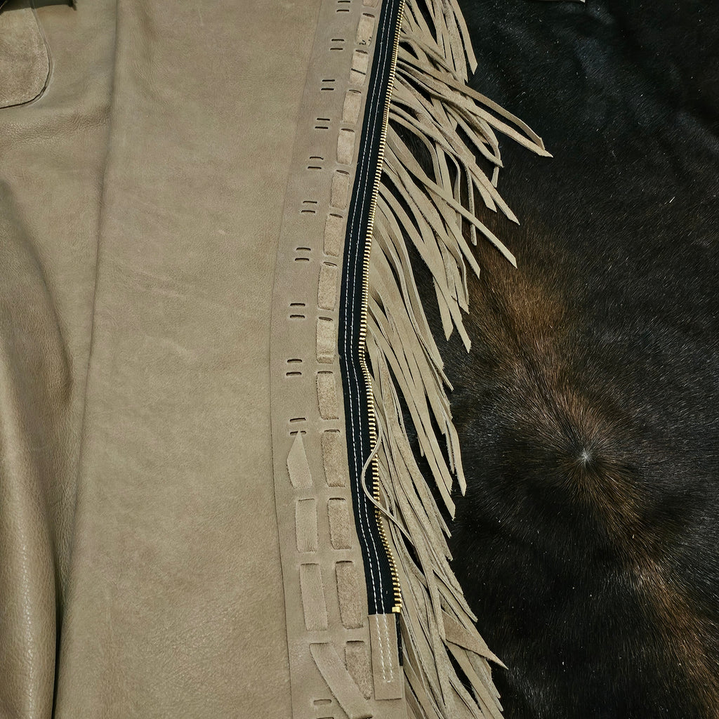 K bar J Taupe Roughout Fitted Cowhorse Chaps Longer length – Rock ...