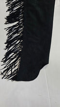R Chaps by Beth Ultrasuede Black Chaps missing fringe