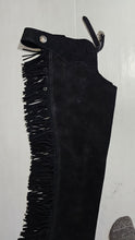 R Youth Large Congress Leather Suede Chaps Black