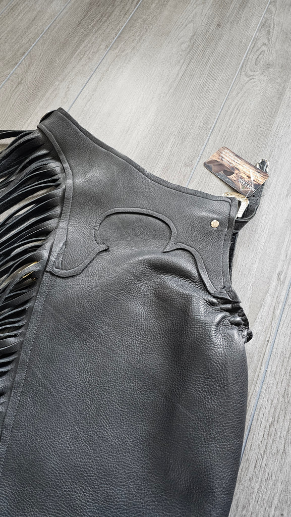 R Adult XS/small Black Smooth Chaps with stretch thigh – Rock & Rail ...