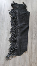 R Youth L/XL Black Suede Chaps