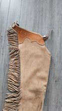 R Adult Medium Tan Suede Chaps Go First Class