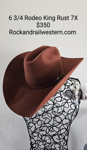 R Rodeo King Rust 7X Hat 6 3/4