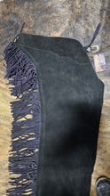 R Adult Large Black Suede Chaps