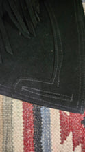 R The Wire Horse Black Suede Youth Medium Large Long Chaps