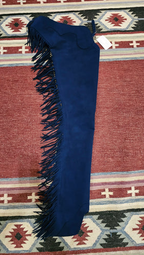 Pat's Chaps Navy Small Long Ultrasuede Chaps