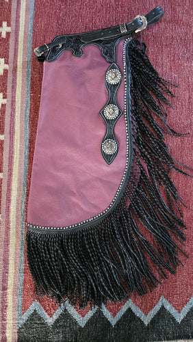Lavender Chinks Twisted Fringe John Clark Leather