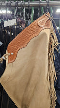 Tan Suede Floral Basketweave size Medium Chaps