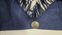 Navy Ultrasuede Medium Long Chaps