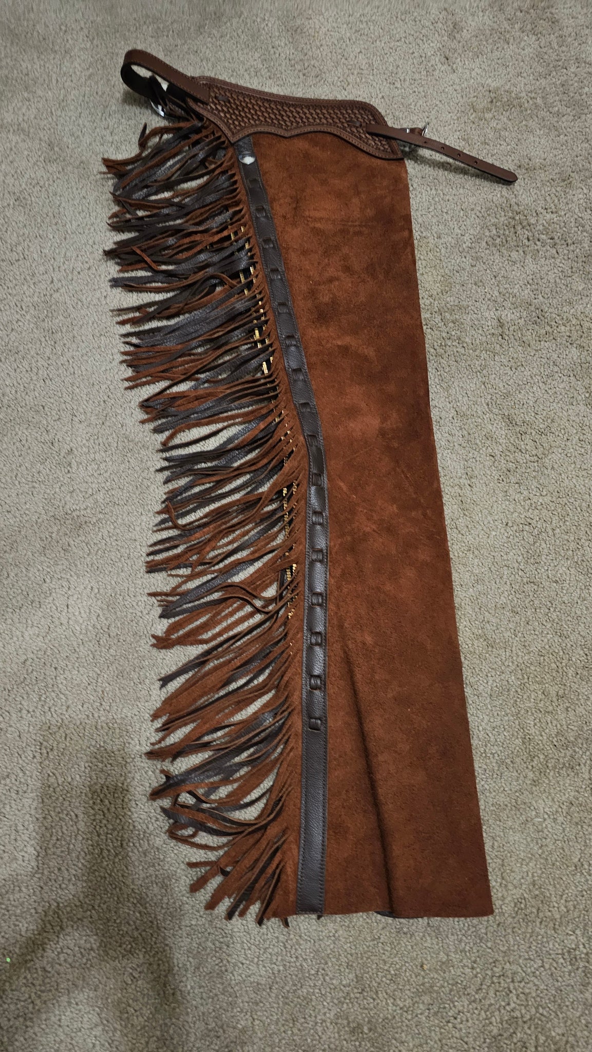 K Bar J Cinnamon Roughout Cowhorse Ranch Riding Chaps – Rock & Rail ...