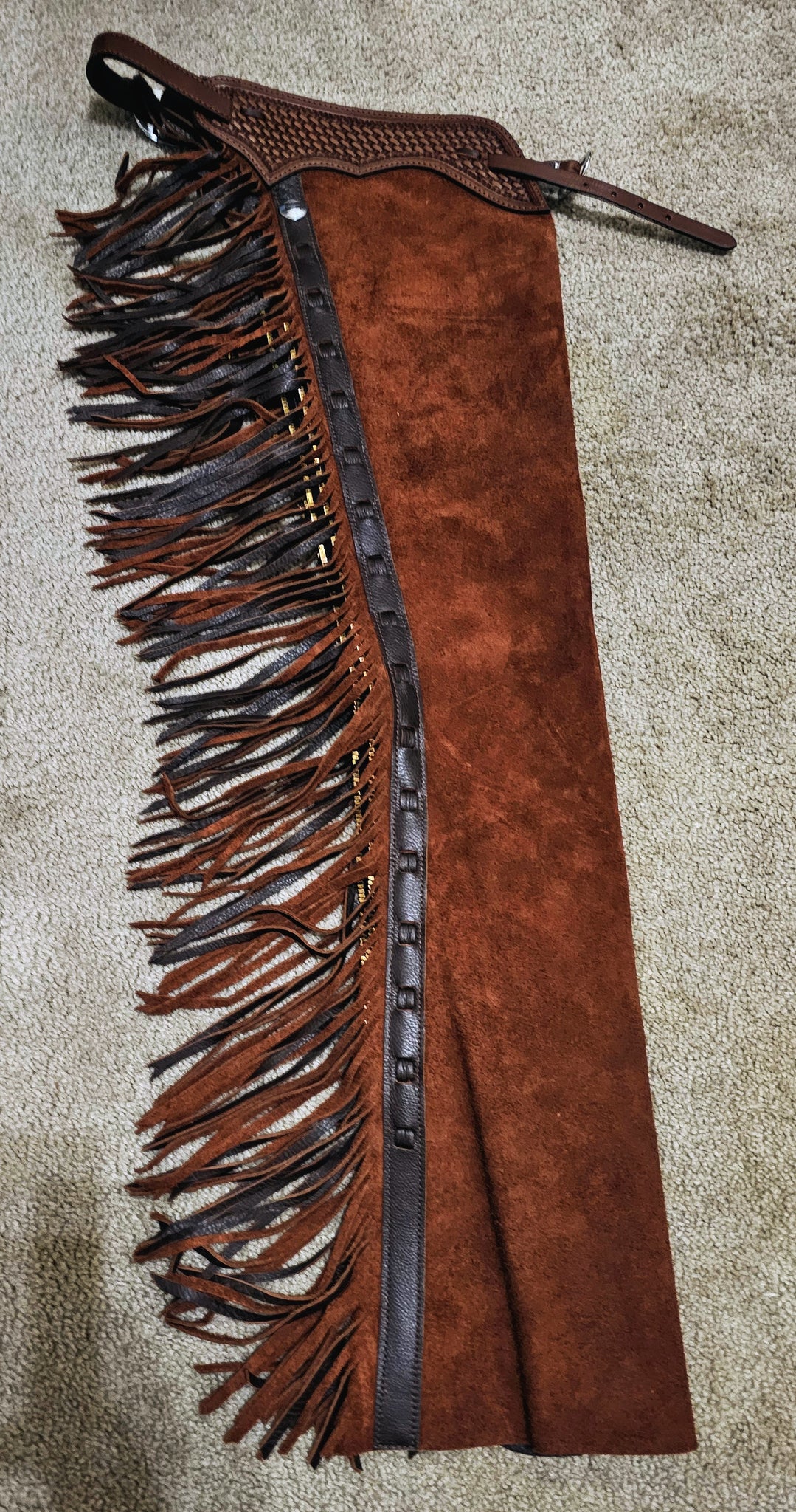 K Bar J Cinnamon Roughout Cowhorse Ranch Riding Chaps – Rock & Rail ...